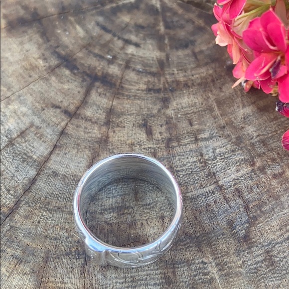 Coach Logo Wide Band Ring Sz 6 - Picture 3 of 9